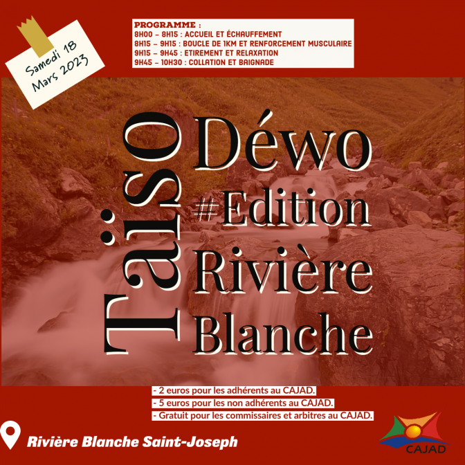 Image de l'actu 'NOTRE 4ÈME ÉDITON DU TAÏSO DÉWO ! #RivièreBlanche'